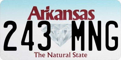 AR license plate 243MNG