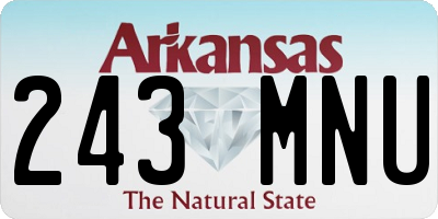 AR license plate 243MNU