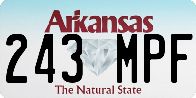 AR license plate 243MPF