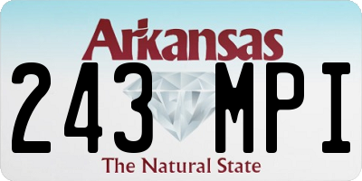 AR license plate 243MPI