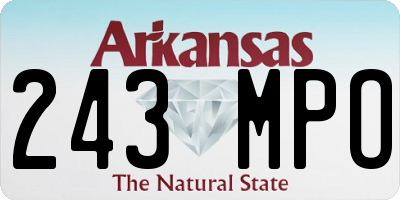 AR license plate 243MPO