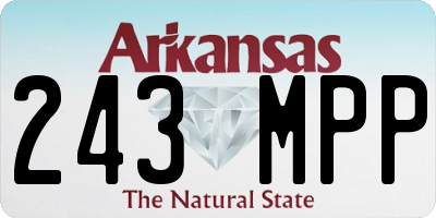 AR license plate 243MPP