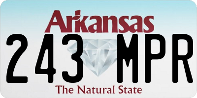 AR license plate 243MPR
