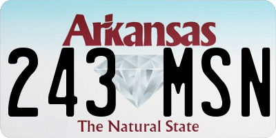 AR license plate 243MSN