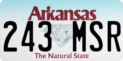 AR license plate 243MSR