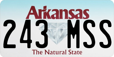 AR license plate 243MSS
