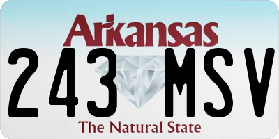 AR license plate 243MSV