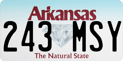 AR license plate 243MSY