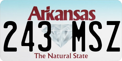 AR license plate 243MSZ