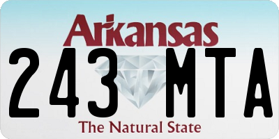 AR license plate 243MTA