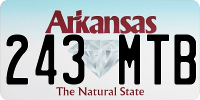 AR license plate 243MTB