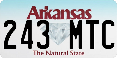 AR license plate 243MTC