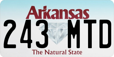 AR license plate 243MTD