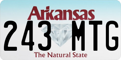 AR license plate 243MTG