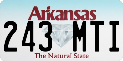 AR license plate 243MTI