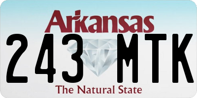 AR license plate 243MTK