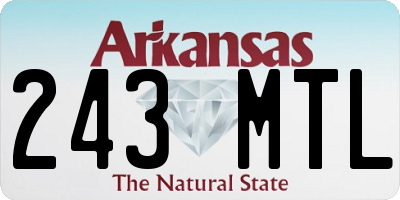 AR license plate 243MTL