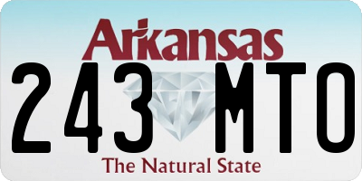 AR license plate 243MTO
