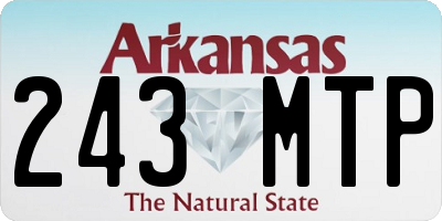 AR license plate 243MTP