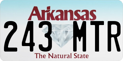 AR license plate 243MTR