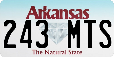AR license plate 243MTS