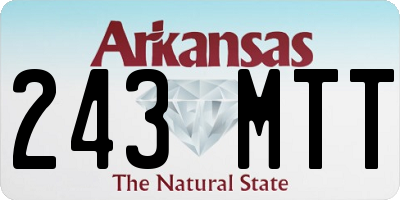 AR license plate 243MTT