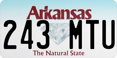 AR license plate 243MTU