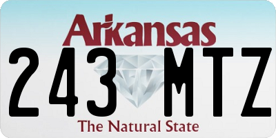 AR license plate 243MTZ