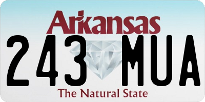 AR license plate 243MUA