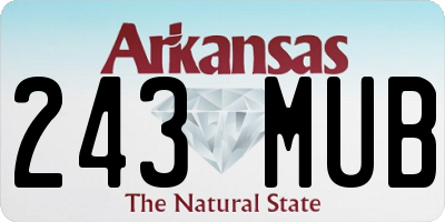 AR license plate 243MUB
