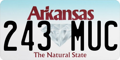 AR license plate 243MUC