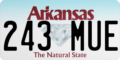 AR license plate 243MUE