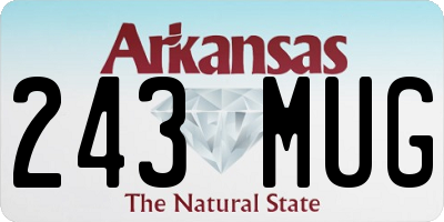 AR license plate 243MUG
