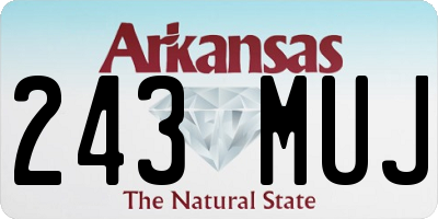 AR license plate 243MUJ