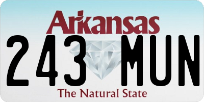 AR license plate 243MUN