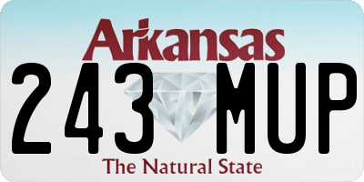 AR license plate 243MUP