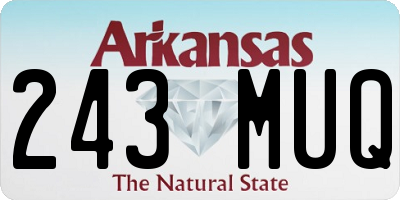 AR license plate 243MUQ