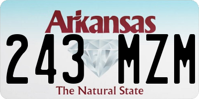 AR license plate 243MZM