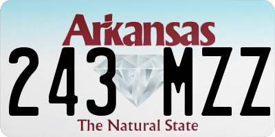 AR license plate 243MZZ