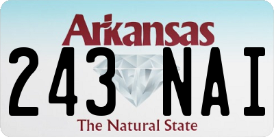 AR license plate 243NAI