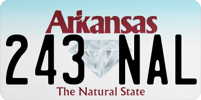 AR license plate 243NAL