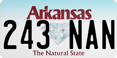 AR license plate 243NAN