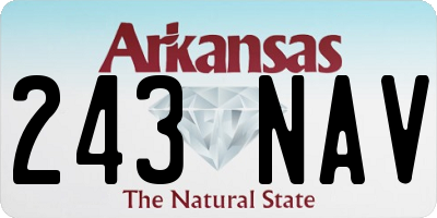 AR license plate 243NAV