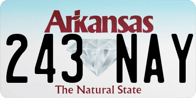 AR license plate 243NAY