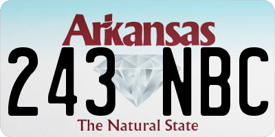 AR license plate 243NBC