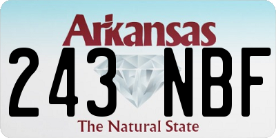 AR license plate 243NBF