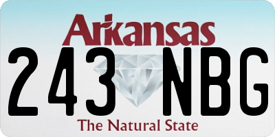 AR license plate 243NBG