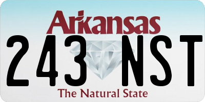 AR license plate 243NST