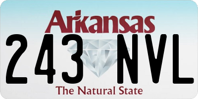 AR license plate 243NVL