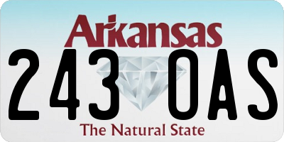 AR license plate 243OAS